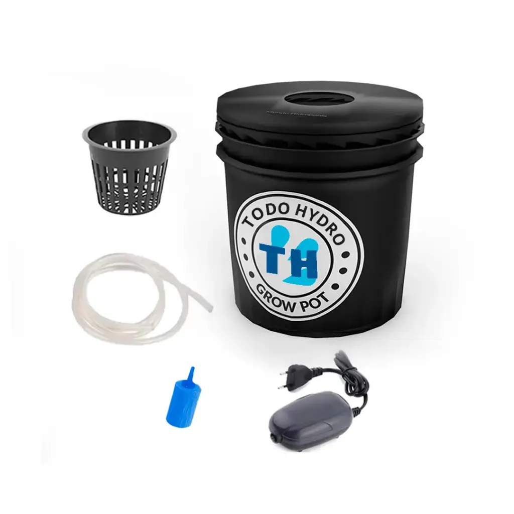 Grow Pot Economic DWC Hydro Bucket Kit with Air Pump & Accessories (2gal)