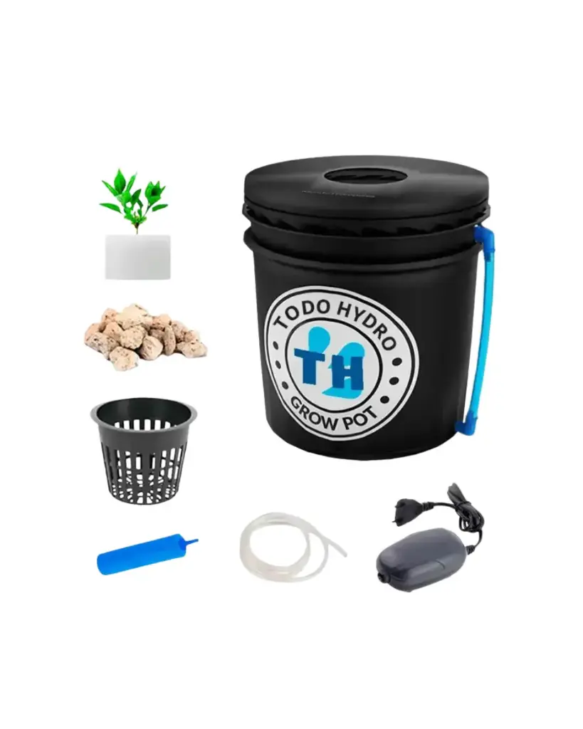 Grow Pot Original DWC Hydro Bucket Kit Includes Water Level Meter (2gal)